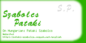 szabolcs pataki business card